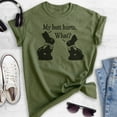 thumbnail image 2 of My Butt Hurts Chocolate Bunny Shirt, Unisex Women's Men's Shirt, Easter Shirt, Chocolate Rabbit Cute Shirt, Heather Military Green, XX-Large, 2 of 6