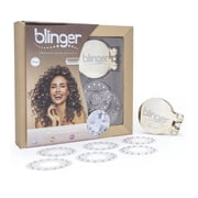 Blinger Shimmer Starter Kit with Gold-Plated Gem Stamper Styling Tool and 90 Glass Crystals