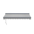 thumbnail image 5 of Semi-Cassette Motorized LED Luxury Patio Awning - 12 x 10 Ft - Silver Gray - Moroccan Collection, 5 of 8