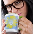 thumbnail image 2 of 3drose, Sun and Sky Sunflower- Floral Art- Nature, 11oz Two-tone Green Mug, 2 of 6