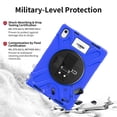 thumbnail image 6 of CODi Rugged Case for iPad 11" (A16) and iPad 10.9" 10th Generation with Integrated Screen Protector, Rotating Kickstand, Hand Strap, Shoulder Strap, Blue, 6 of 7