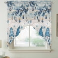 thumbnail image 2 of Blue Gnomes Christmas Swag Curtains for Kitchen/Bedroom/Living Room, Xmas Ball Snowflake Gifts Botanical Winter Scalloped Curtains 63 Inch Long, Window Swag Topper Curtains Valances 2 Panels 36"x63", 2 of 8