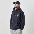 thumbnail image 4 of Sudadera con capucha estampada para hombre de color blanco roto, sudadera negra con capucha de algodón, holgada, de alta calidad, estilo coreano emo, ropa de calle S, 4 of 4