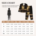 thumbnail image 4 of Pajamas for Women Set - Gold Glittering Stars Comfy Long Sleeve Button Up Pajama Sets for Women 2 Piece, Soft Sleepwear Nightwear Pjs Lounge Sets for Women with Pockets, 4 of 6