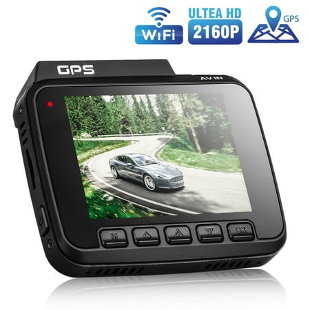 4K 2160P Dash Cam, EEEkit Ultra HD Car Dash Camera Built-in WiFi & GPS,DVR Dashboard Camera with Super Night Vision,G-Sensor,Loop Recording,Parking Monitor,Motion Detection,150° Wide