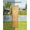 thumbnail image 5 of 63.2" Outdoor Storage Cabinet, Lofka  Lockable Doors Garden shed with Adjustable Shelves| Asphalt Roof| Ventilate Shutter, Wood Shed with Large Storage Space, Waterproof Roof for Garden, Natural, 5 of 15