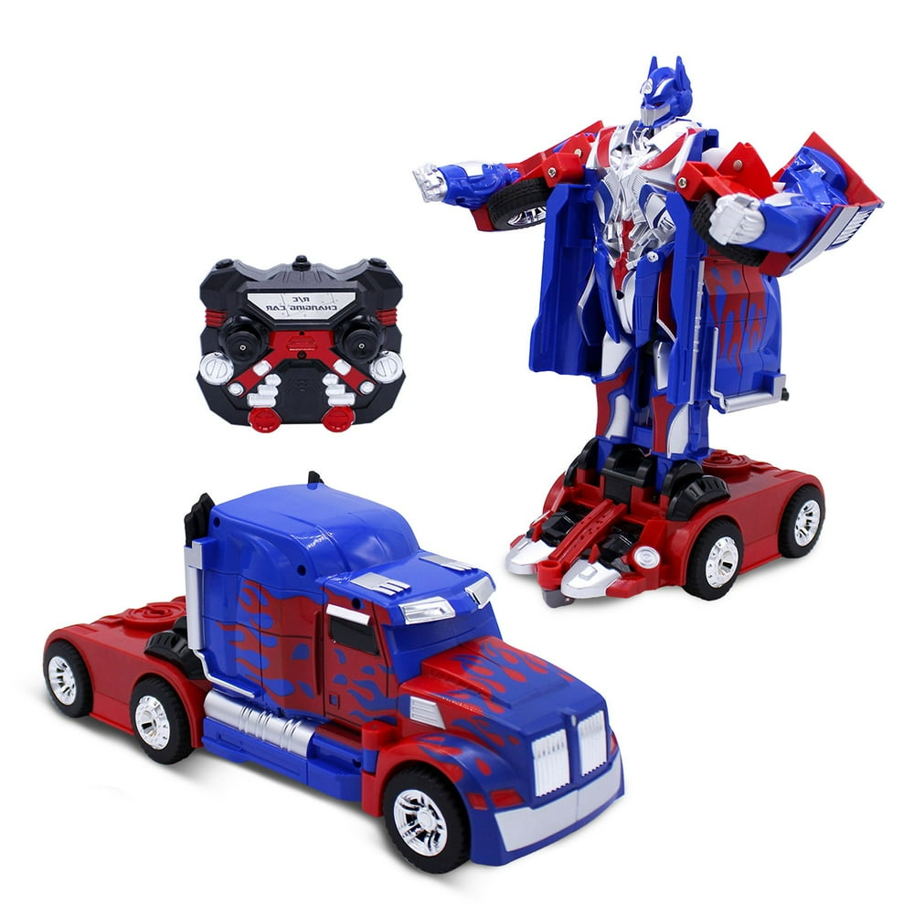 Family Smiles Kids RC Toy Truck Transforming Robot Remote Control Car