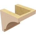 thumbnail image 5 of 5"W x 5"D x 5"H Wide Moab Rough Cedar Woodgrain TimberThane Corbel, Primed Tan, 5 of 6