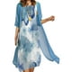 thumbnail image 2 of Moda mujer casual cuello redondo vestido sin mangas abrigo sólido conjunto de dos piezas Fridja hj613, 2 of 3