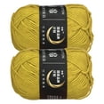 thumbnail image 1 of Unique Bargains Fil Acrylique Jaune Foncé, Lot de 2 Écheveaux de 50 g, 1 of 7