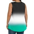 thumbnail image 6 of HOMBOM Summer Tops for Women 2025 Mint Green Plus Size Tank Top Color Blocking Sleeveless Crew Neck Tunic Blouse, 6 of 6