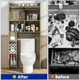 thumbnail image 5 of Over The Toilet Storage Cabinet, Farmhouse Storage Cabinet Over Toilet with Sliding Door & Toilet Paper Holder Stand，Home Space-Saving Toilet Rack, Gray, 5 of 8
