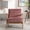Rose Red, variant on Xukmct Upholstered Velvet Accent Chair with Wood Frame, Mid Century Modern Fabric Armchair for Living Room, Bedroom, Office, Rose Red