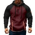 thumbnail image 2 of LWavelet Mens Casual Long Sleeve Pullover Hoodie with Zipper Pockets and Adjustable Drawstring Hood for Outdoor Activities, 2 of 5