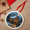 thumbnail image 5 of Christmas House Christmas Ornament, Hanging Decor for Christmas Tree or Rearview Mirror, Gift for Men & Women, Family & Colleagues, Stained Glass Suncatcher Ornament, Christmas House Ornament 2025, 5 of 6