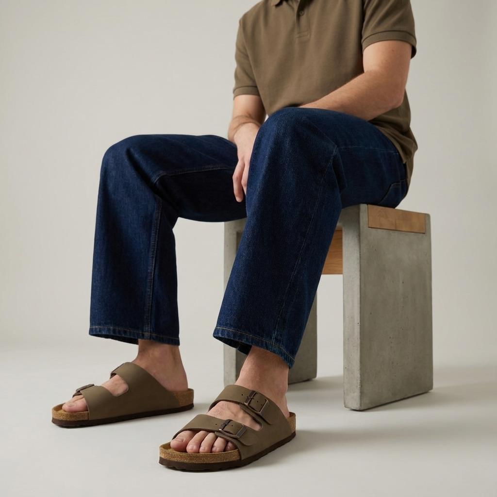 Cushionaire Lane Cork Footbed Men's Adjustable Slides photo 7