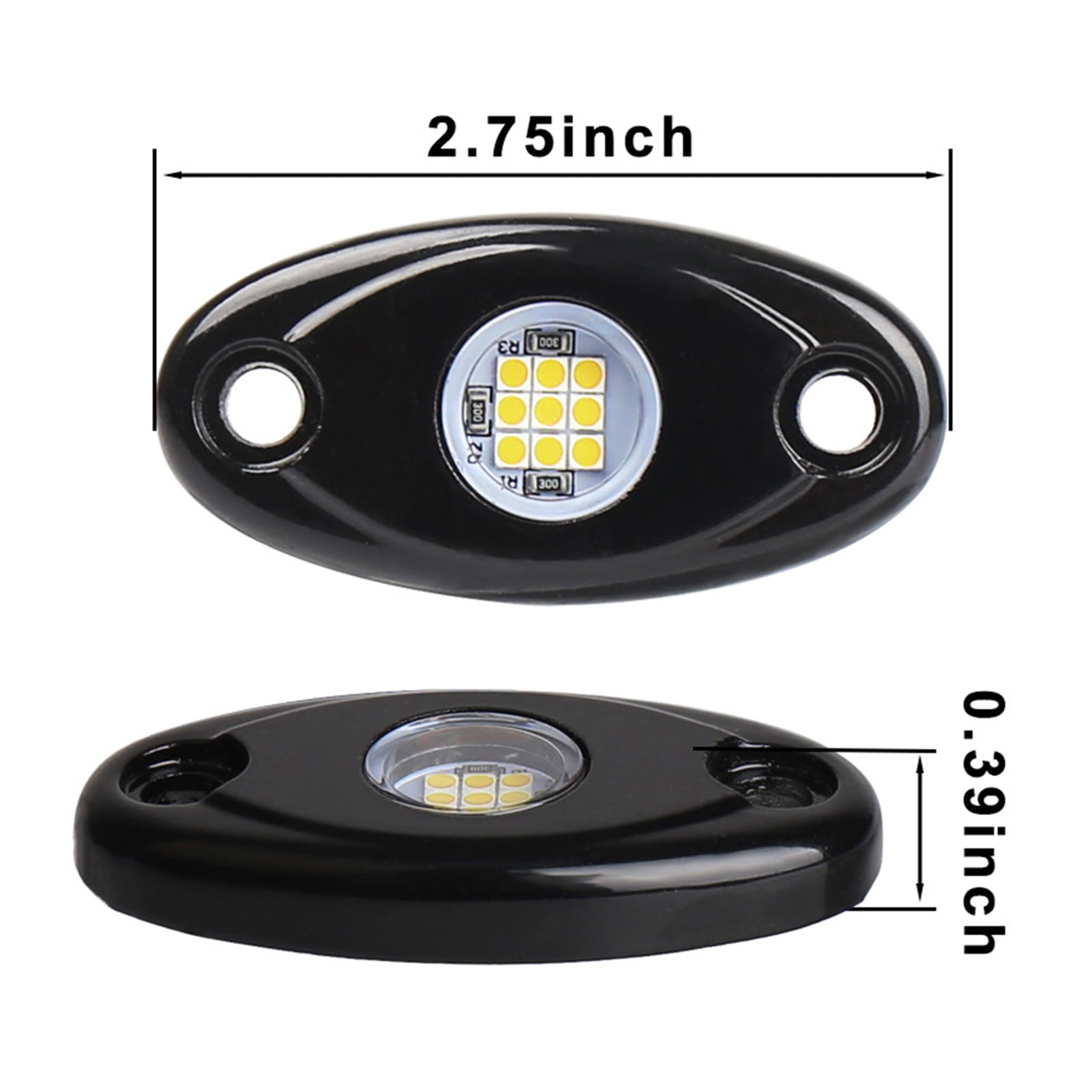 YAHHU 8 Packs LED Rock Lights for Trucks IP67 Waterproof Under Body Wheel Well Exterior Interior Glow Lamp for Car Pickups Motorcycle Boat White Chassis Ambient Lighting Kit