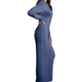 thumbnail image 5 of Frontwalk Long Sleeve Dress for Womens Winter Sweaters Pullover Dress Slim Fit Maxi Dress Clubwear Party Cocktail Dress, 5 of 5