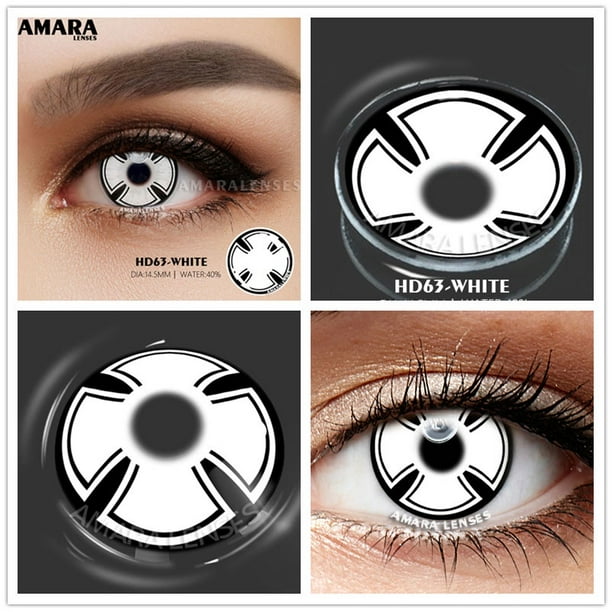 1 par (2 piezas) Cosplay lentes de contacto de Color para ojos Halloween cosméticos lentes de contacto Color de ojos