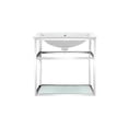 thumbnail image 2 of Swiss Madison Pierre 24" Open Shelf Chrome Frame Wall-Mounted Bathroom Vanity with Sink Top, 2 of 12