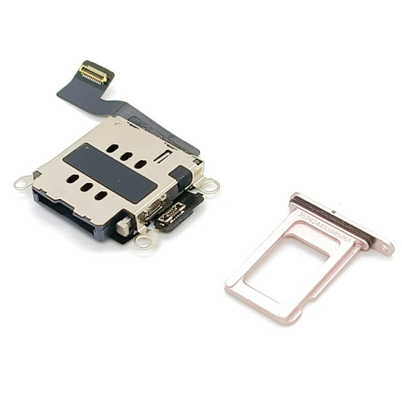 Dual Sim Tray Compatible With iPhone 13 Pink With Sim Card Reader - 2 Sim Cards in 1 Phone