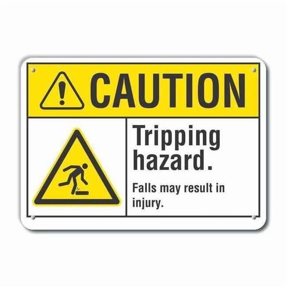 Lyle Caution Sign,10 inx14 in,Plastic LCU3-0024-NP_14x10