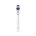 thumbnail image 4 of ANGARA Natural Blue Sapphire & Diamond Ring in 14K White Gold for Women (Size-2.7mm) | September Birthstone, Anniversary, Jewelry Gift for Women | Natural Blue Sapphire Ring, 4 of 9