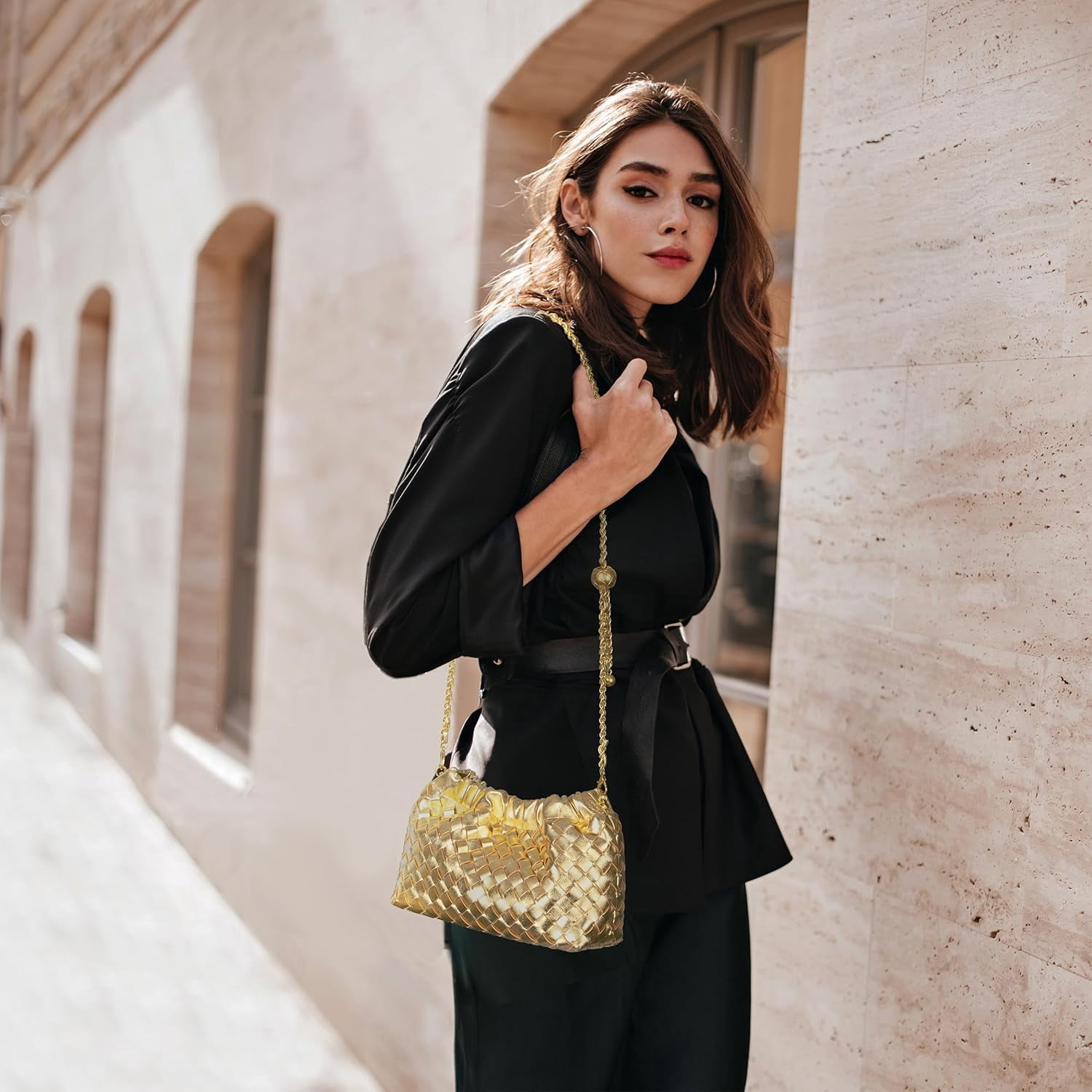 Small Crossbody Bag For Women Trendy.Dumpling Bag Clutch Purse For Women Evening Bag Cloud Purse Vegan Leather Hobo Bag