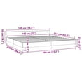 thumbnail image 3 of vidaXL Upholstered Bed Frame with Slats, No Boxspring Needed, Black Faux Leather California King, 3 of 10