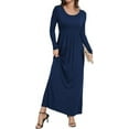 thumbnail image 5 of Aiyino Women's Maxi Dresses Long Sleeve Casual Long Dresses Loose with Pockets, 5 of 7