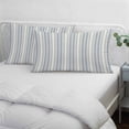 thumbnail image 3 of Vintage Stripes Pillow Covers, Linen Long Throw Pillow Case, Retro Minimalist Lines Pattern Light Blue Holiday Pillow Protector Decorative Cushion Cover for Living Room/Bedroom 16" x 24", 3 of 8