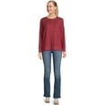 thumbnail image 3 of Time and Tru Women's Soft Hacci Knit Pullover, Sizes XS-XXXL, 3 of 6