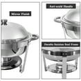 thumbnail image 4 of Jacgood 6 Qt Chafing Dish Buffet Set,6 pack Stainless Steel Round Chafers and Buffet Warmers Sets with Food and Water Trays for Catering, 4 of 7