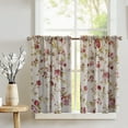 thumbnail image 4 of Cotton Vintage Floral Large Roses Print Café Tier Curtains Window Treatment Kitchen Home Décor, 4 of 6