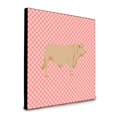 thumbnail image 1 of "Treasures Charolais Cow Pink Check Panel wall-decor, Multicolor" Caroline's Treasures BB7826UP88, 1 of 1