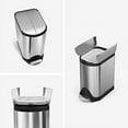 thumbnail image 3 of simplehuman 2.6 gal Stainless Steel Butterfly Bathroom Step Trash Can, Brushed, 3 of 8
