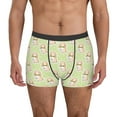 thumbnail image 1 of Sikiie Rabbit With Tie Print Men's Boxer Briefs, Elastic Waistband Boxer Briefs Leggings-Large, 1 of 5