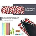 thumbnail image 5 of Cauagu Cartoon Ladybug Print Leather Pencil Pen Case - Stationery Bag Portable Stationery Bag Big Capacity Pencil Pouch Cosmetic Organizer Bag for Men & Women, 5 of 7