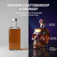 thumbnail image 6 of Halloween Skull Decanter Bottle, Hand Painted Borosilicate Glass with Gift Box, Day of the Dead Bar Decor（Notice Real Photo）, 6 of 20