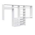 thumbnail image 1 of Easy Track Dual Tower Closet Storage Organizer with Shelves and Drawers, White, 1 of 8