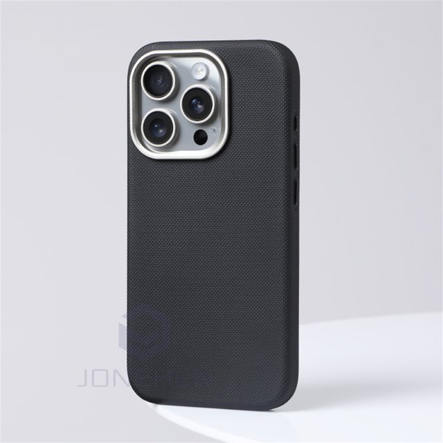 For MagSafe Leather Diamond Texture Wireless Charge Case For iPhone 16 Plus13 14 15 Pro Max Alloy Len Shockproof Hard Back Cover Black ZSW CC For iPhone13 Pro Max