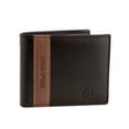 thumbnail image 2 of Cartera negra Line café piel sintética Polo King para hombre, 2 of 5