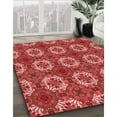 thumbnail image 3 of Ahgly Company Machine Washable Indoor Round Transitional Red Area Rugs, 7' Round, 3 of 7