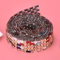 thumbnail image 5 of 1 yarda de cristal Multicolor, cadena de diamantes de imitación, cinta Hotfix, decoración de ropa para vestido de boda, estilo A, 5 of 5