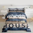 thumbnail image 2 of jejeloiu Old Wooden Planks Full Size Comforter Sets,Lake House Bedding Sets For Men Women Reversible 3-Piece, 2 of 8
