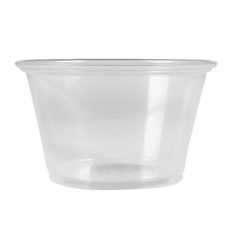 Karat 4 oz PP Plastic Portion Cups, Black - 2,500 pcs