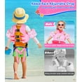 thumbnail image 3 of MoKo Kids Swim Vest for 13-30lbs/30-70lbs, Children Pool Floaties Vest with Crotch Strap and Whistle, Pink Donut Unicorn, 3 of 7
