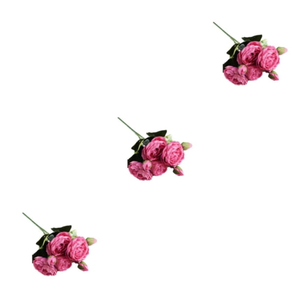 Ramo falso de Peonías artificiales Cateissary Flores de seda Rosa Type1 NO1