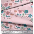 thumbnail image 3 of Soimoi Modal Satin Fabric Floral,Tree & Owl Kids Decor Fabric Printed Yard 42 Inch Wide, 3 of 3