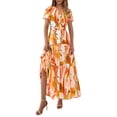 thumbnail image 1 of Vestido largo PRETTYGARDEN para mujer, estilo bohemio, verano 2025, con estampado floral, 1 of 5